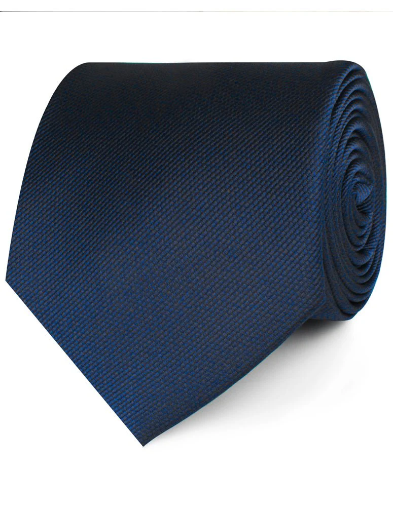 Navy Blue Weave Necktie - Image 2