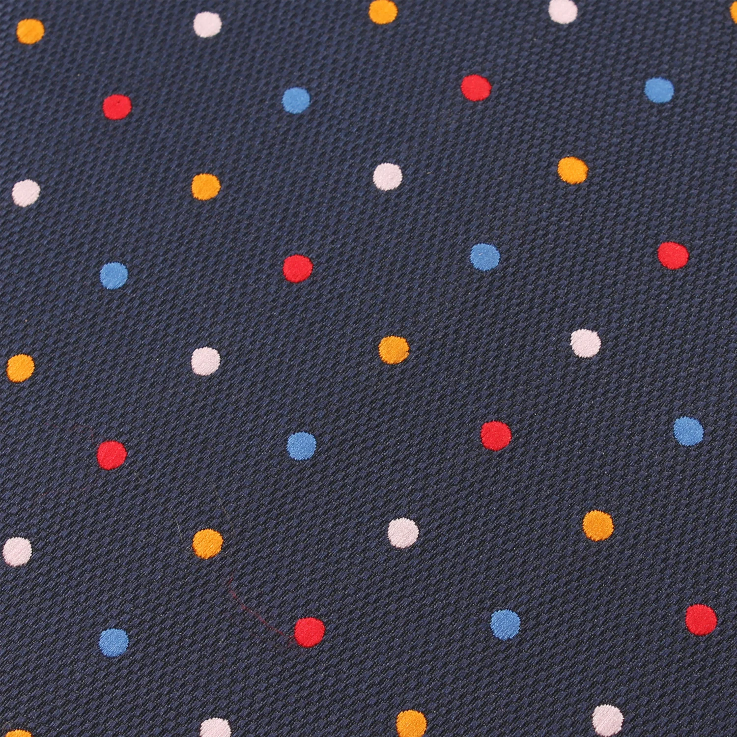 Navy Blue with Confetti Polka Dots Diamond Bow Tie - Image 2
