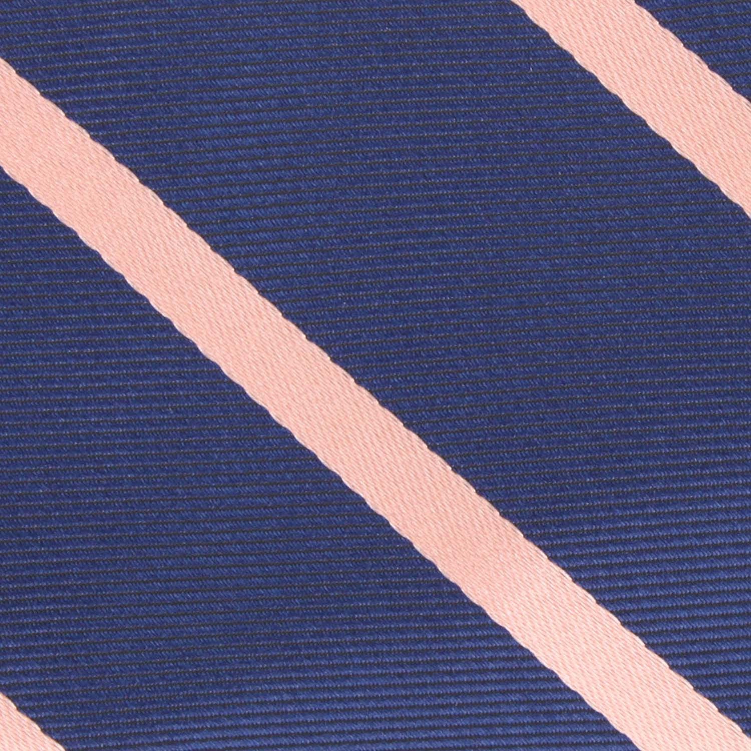 Navy Blue with Peach Stripes Kids Bow Tie - Image 2