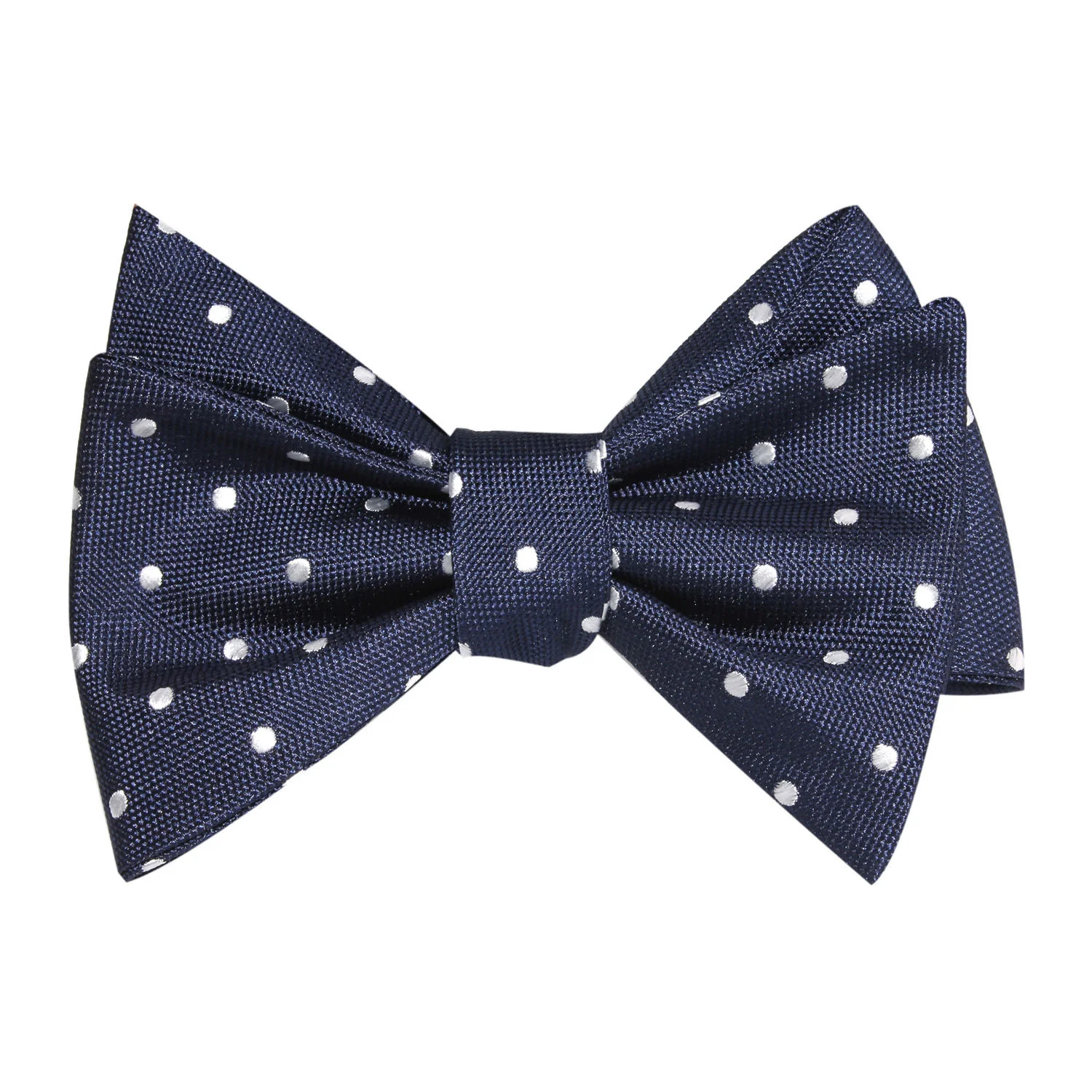 Navy Blue with White Polka Dots - Bow Tie (Untied) - Image 3