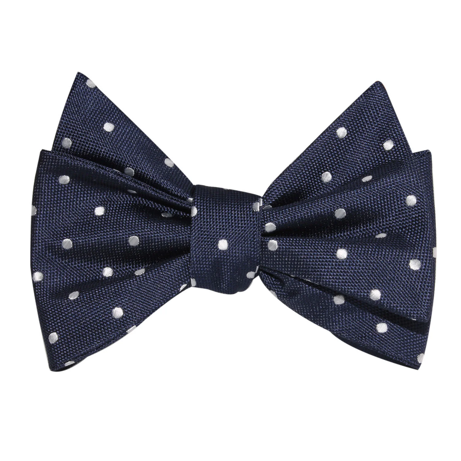 Navy Blue with White Polka Dots - Bow Tie (Untied) - Image 4