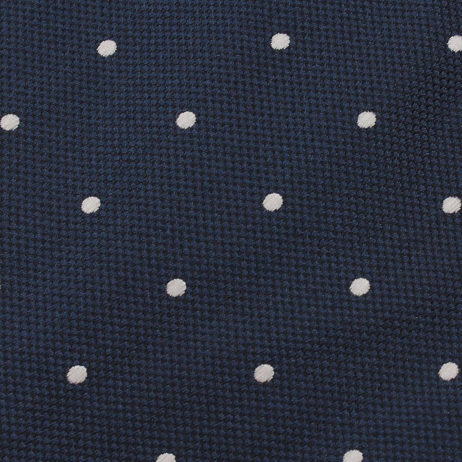 Navy Blue with White Polkadots - Skinny Tie - Image 4
