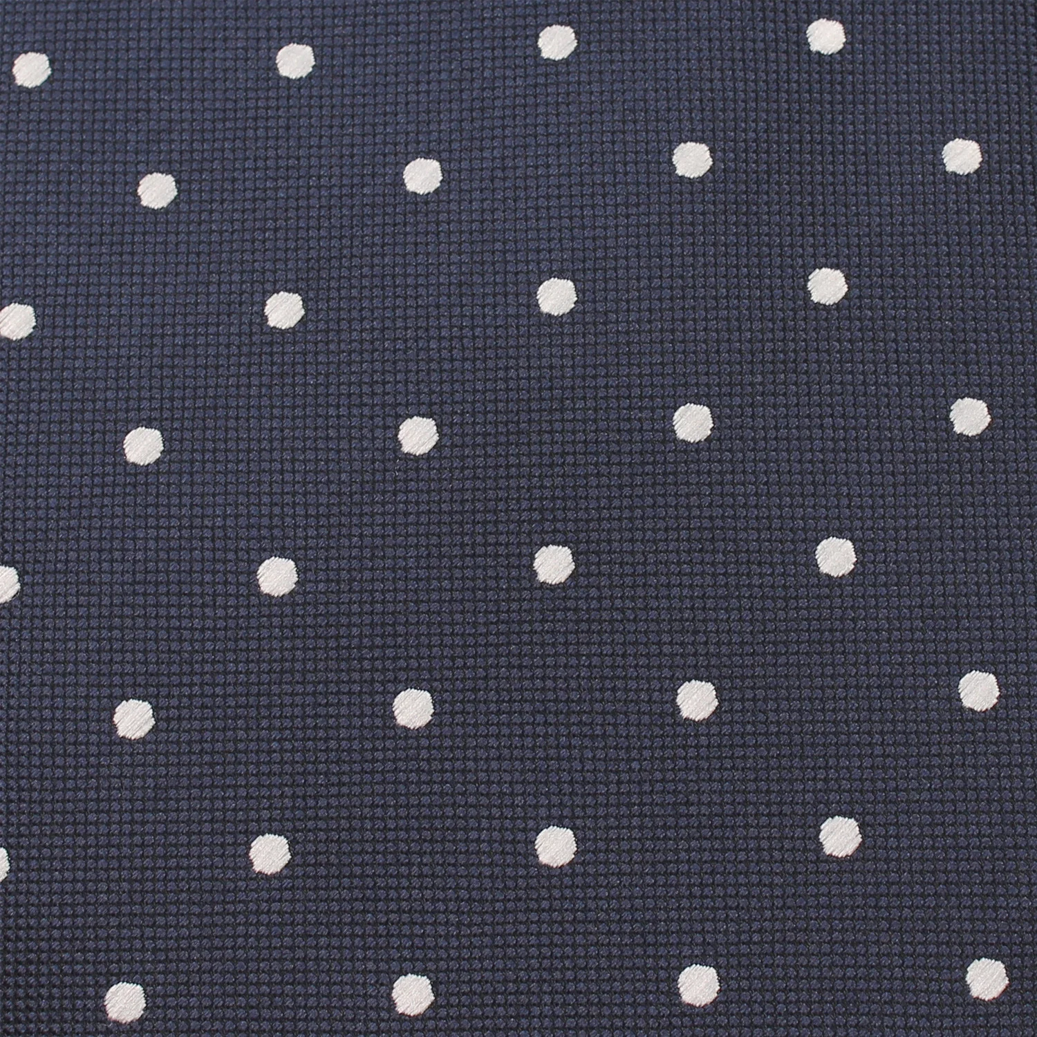 Navy Blue with White Polka Dots Tie - Image 3