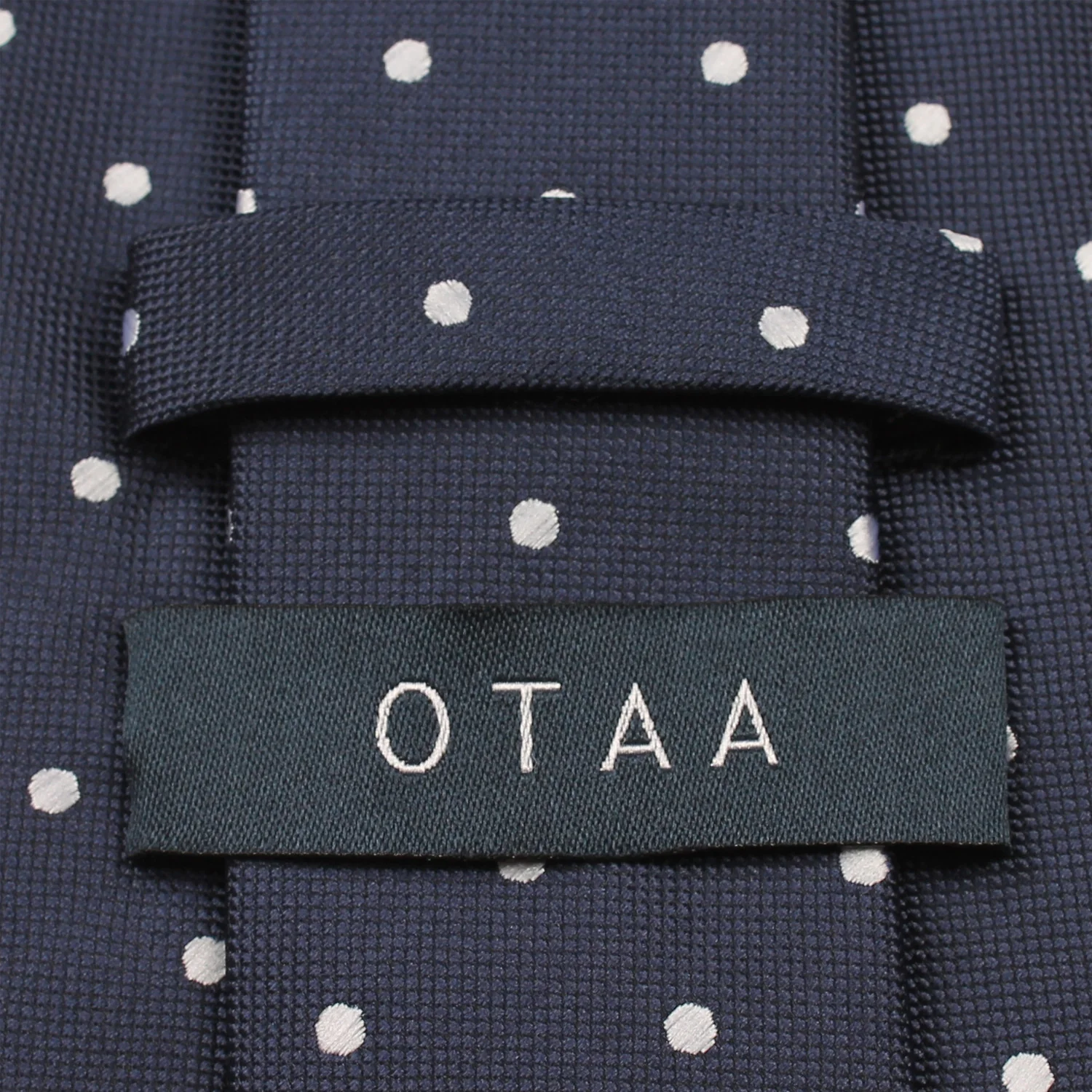 Navy Blue with White Polka Dots Tie - Image 5