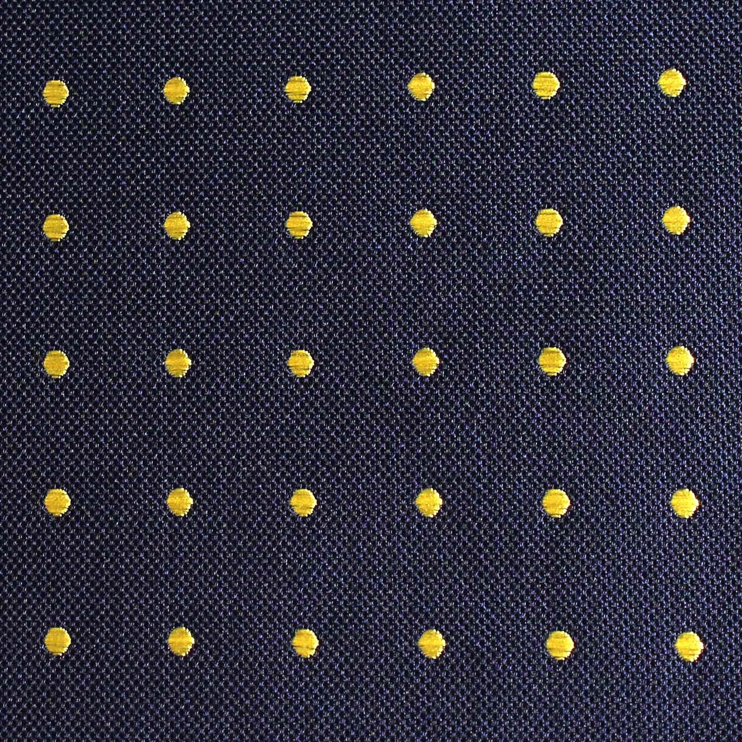 Navy Blue with Yellow Polka Dots Necktie - Image 3