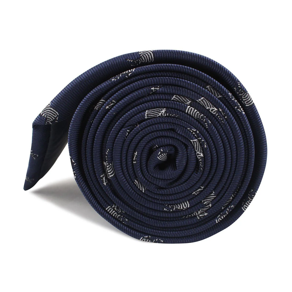 Navy Blue Zebra Necktie - Image 4