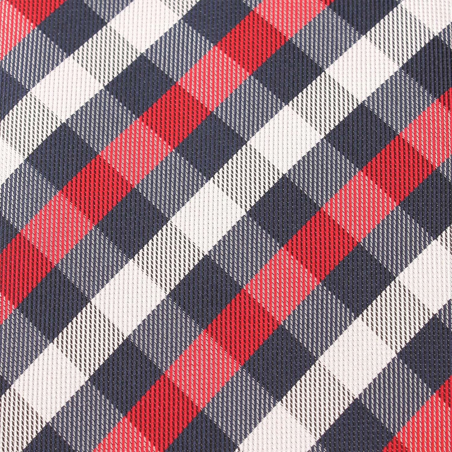 Navy Checkered Scotch Red Bow Tie - Image 2