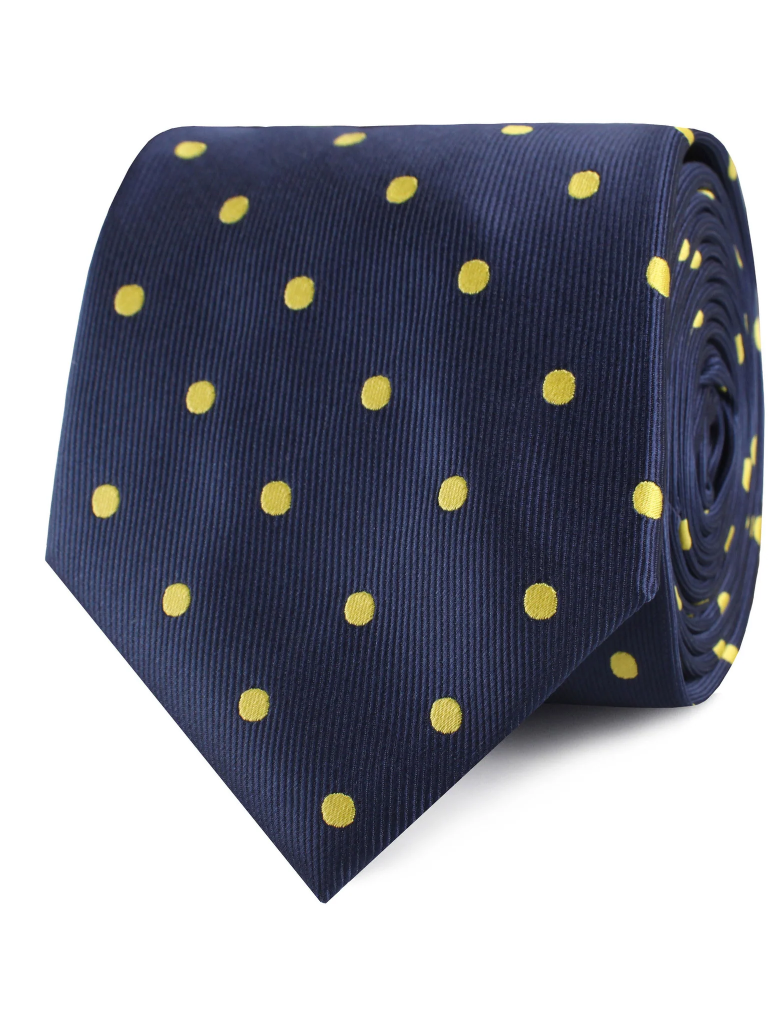 Navy on Large Yellow Dots Tie - Image 2