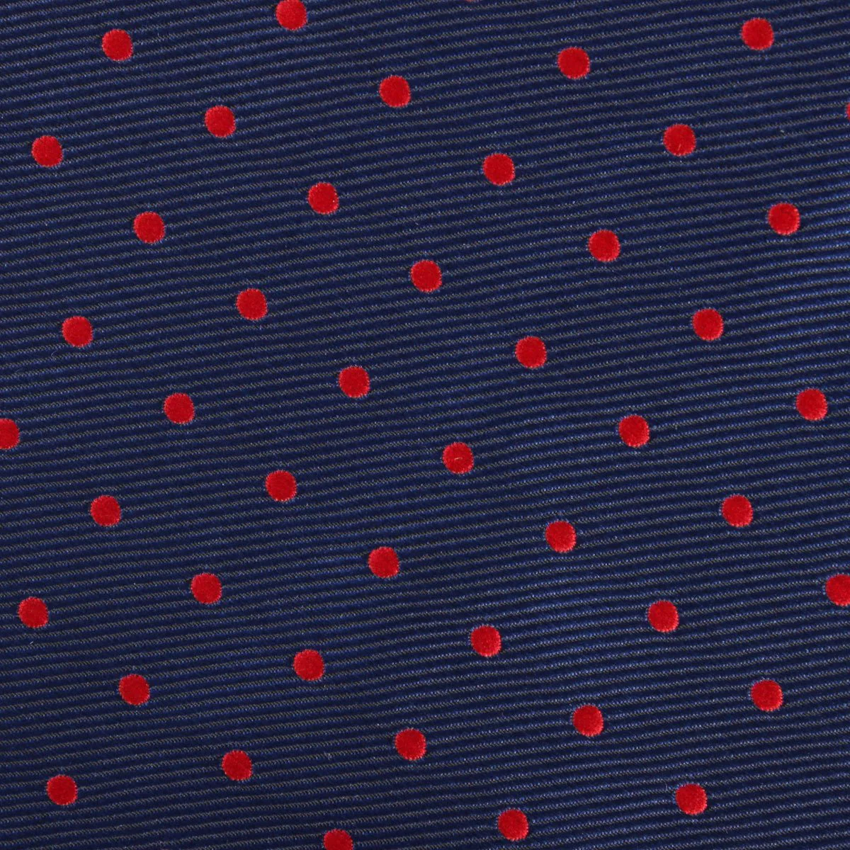 Navy on Red Mini Pin Dots Self Bow Tie - Image 3