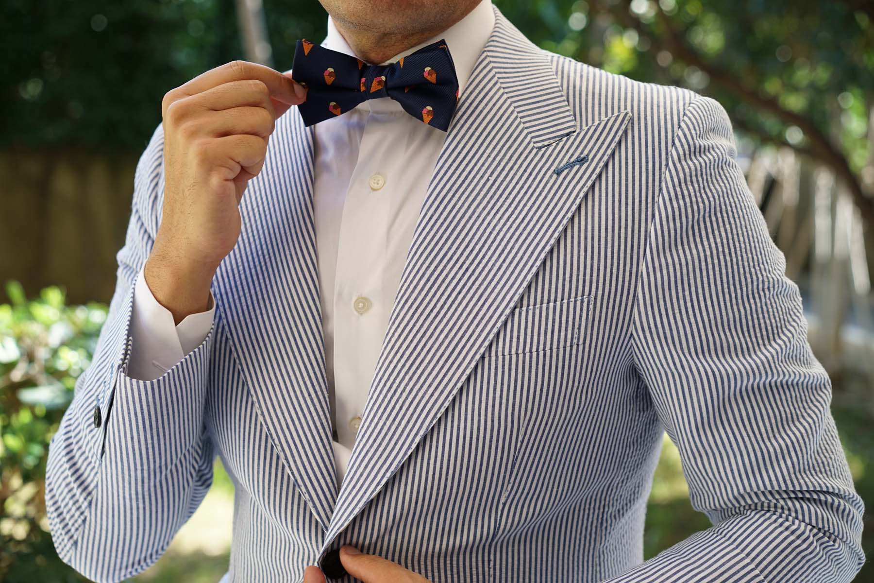 Neapolitan Ice Cream Cone Bow Tie - Image 3