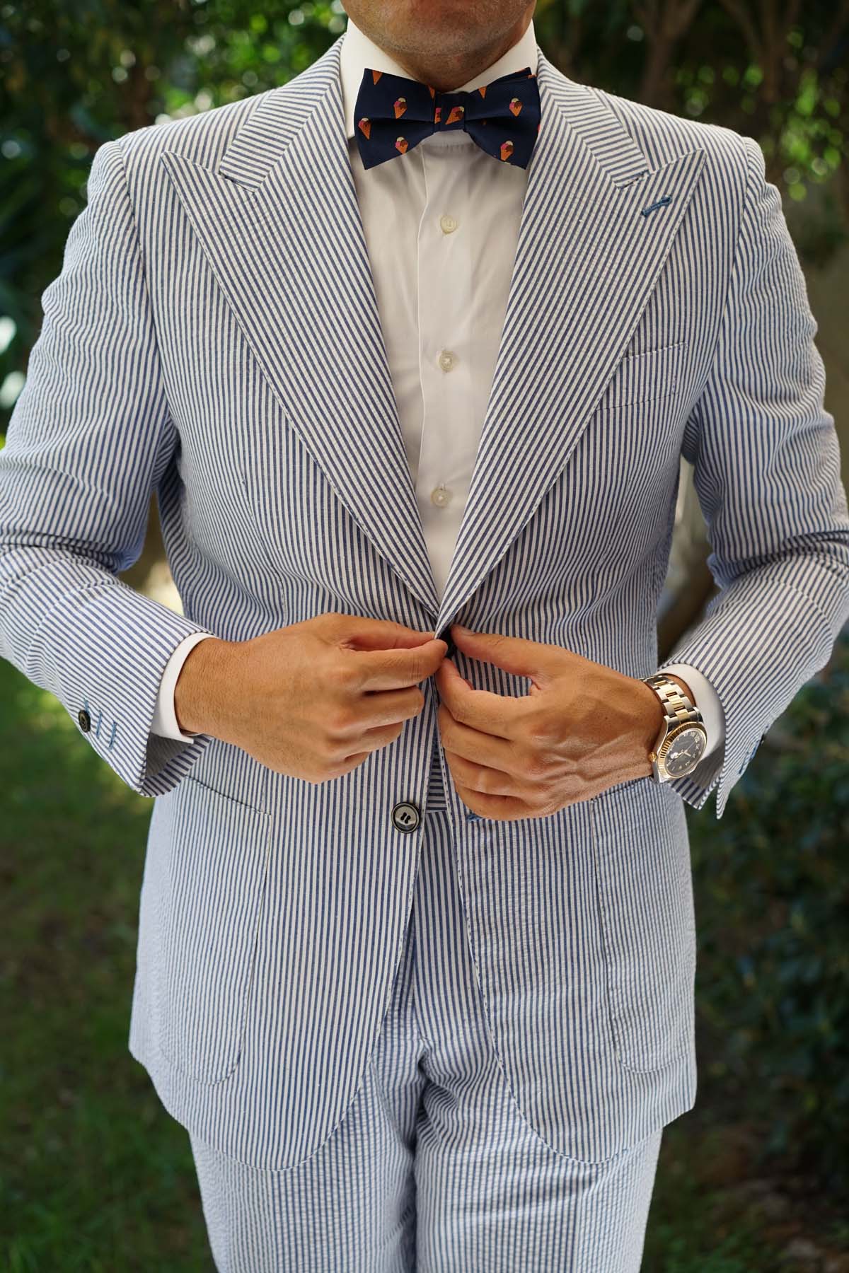 Neapolitan Ice Cream Cone Bow Tie - Image 4