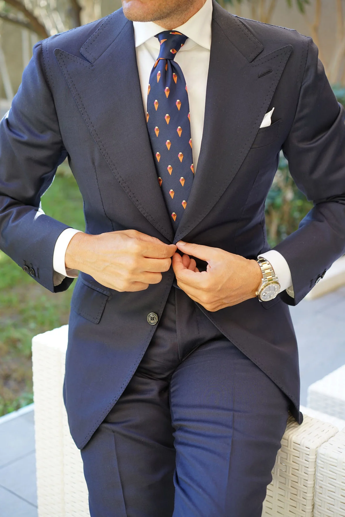 Neapolitan Ice Cream Cone Necktie - Image 7