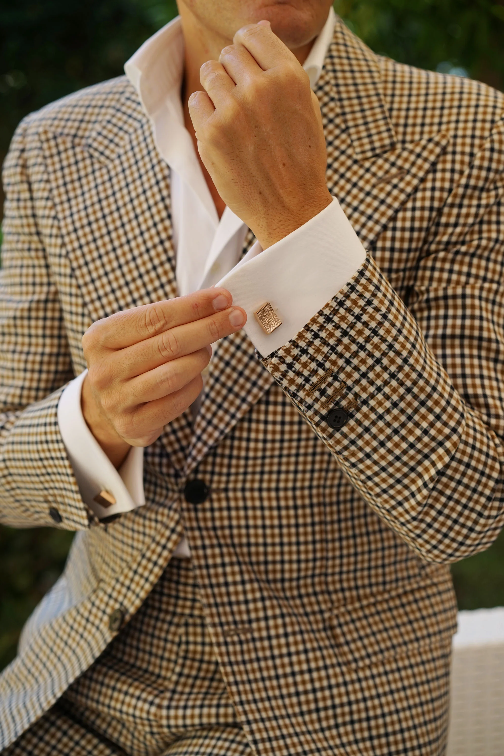 Nighy Rose Gold Cufflinks - Image 5
