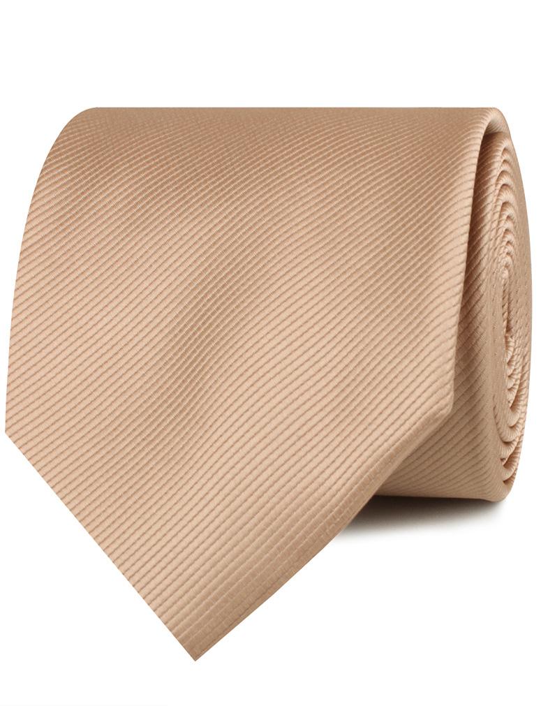 Nude Brown Twill Necktie - Image 2