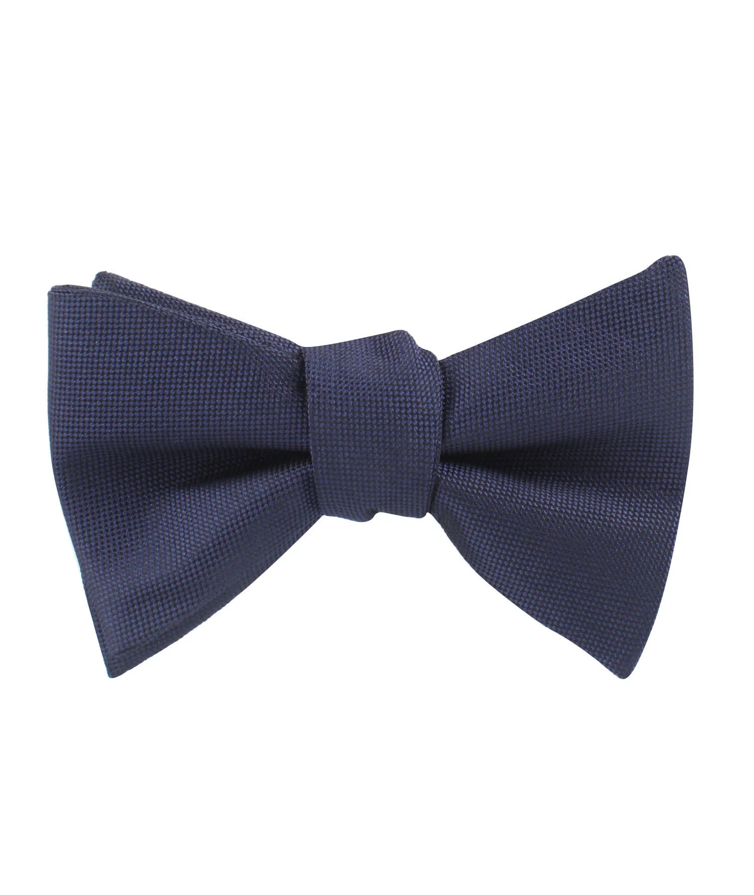 Nude Navy Blue Self Bow Tie - Image 2