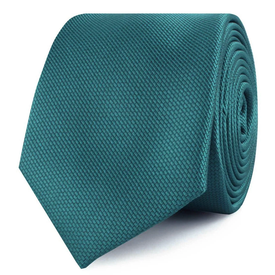 Oasis Blue Weave Skinny Tie - Image 2