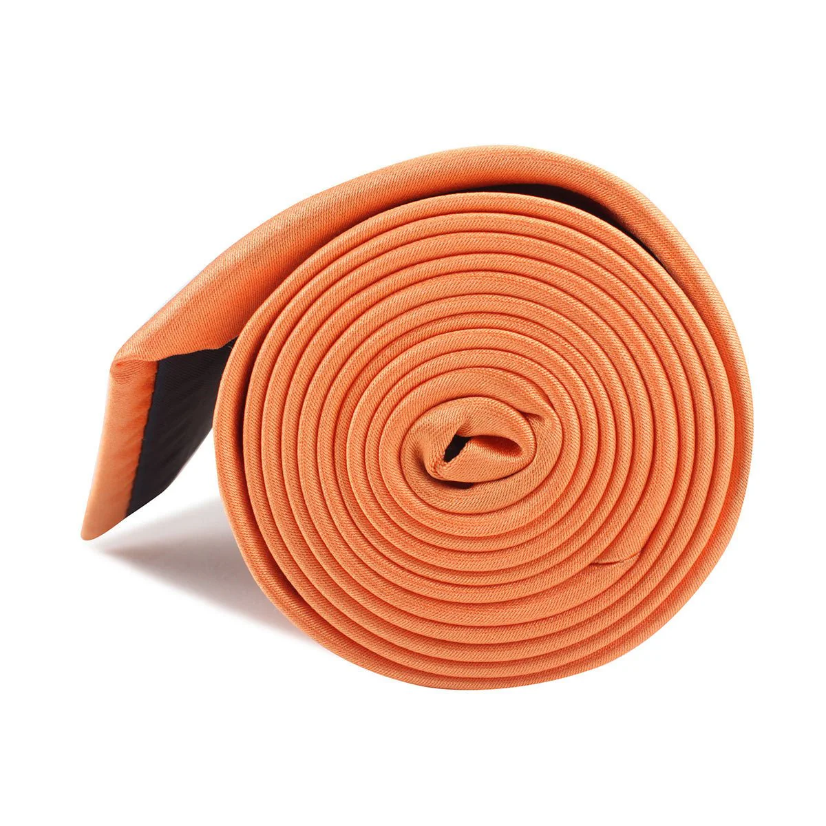 Orange Tangerine Satin Necktie - Image 4