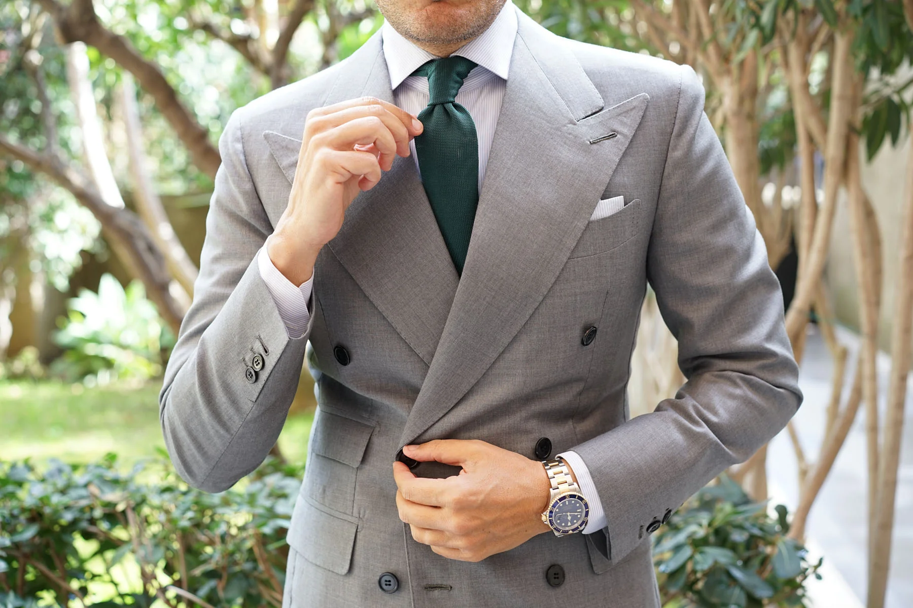 Orphic Green Knitted Tie - Image 6