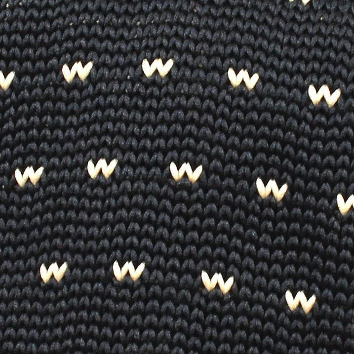 Oxford Navy Blue W M Knitted Tie - Image 2