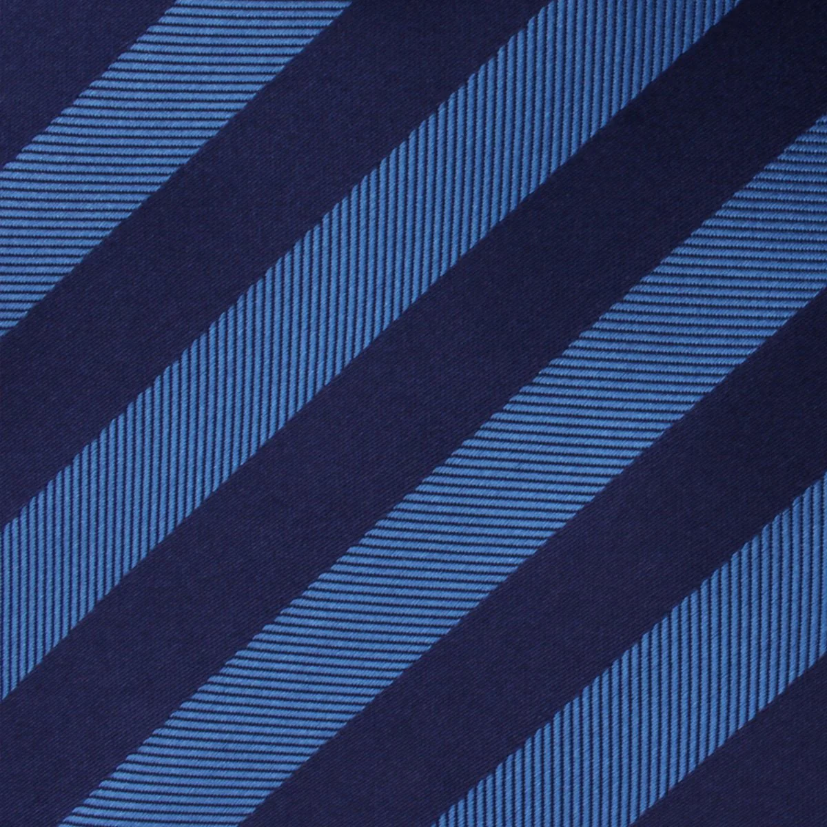 Oxford & Steel Blue Striped Bow Tie - Image 2