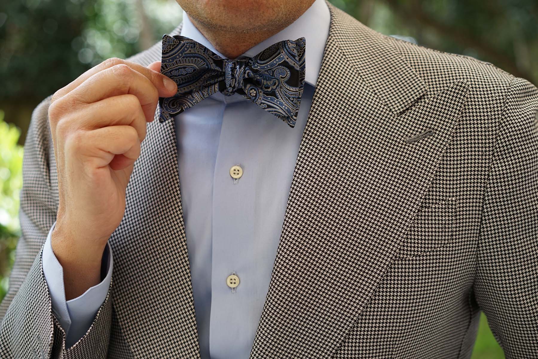 Paisley Blue - Bow Tie (Untied) - Image 6