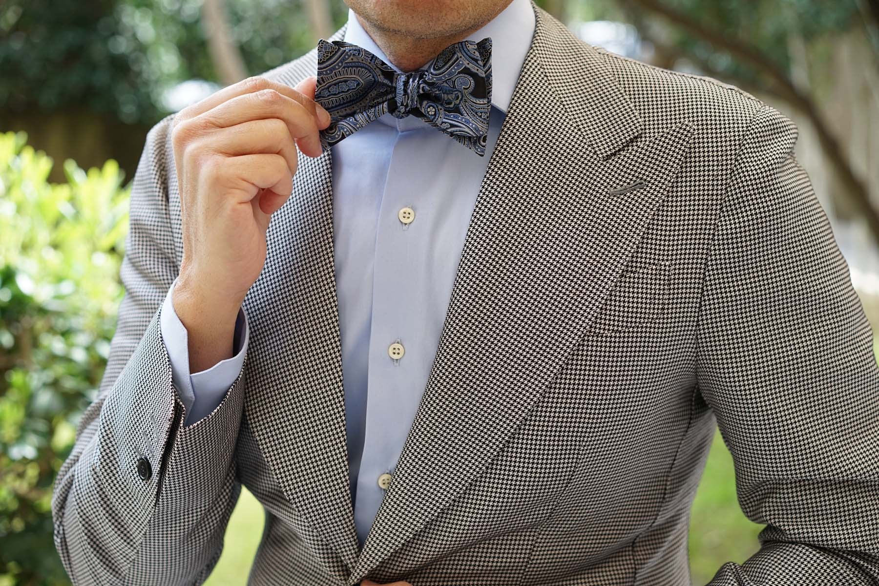 Paisley Blue - Bow Tie (Untied) - Image 8