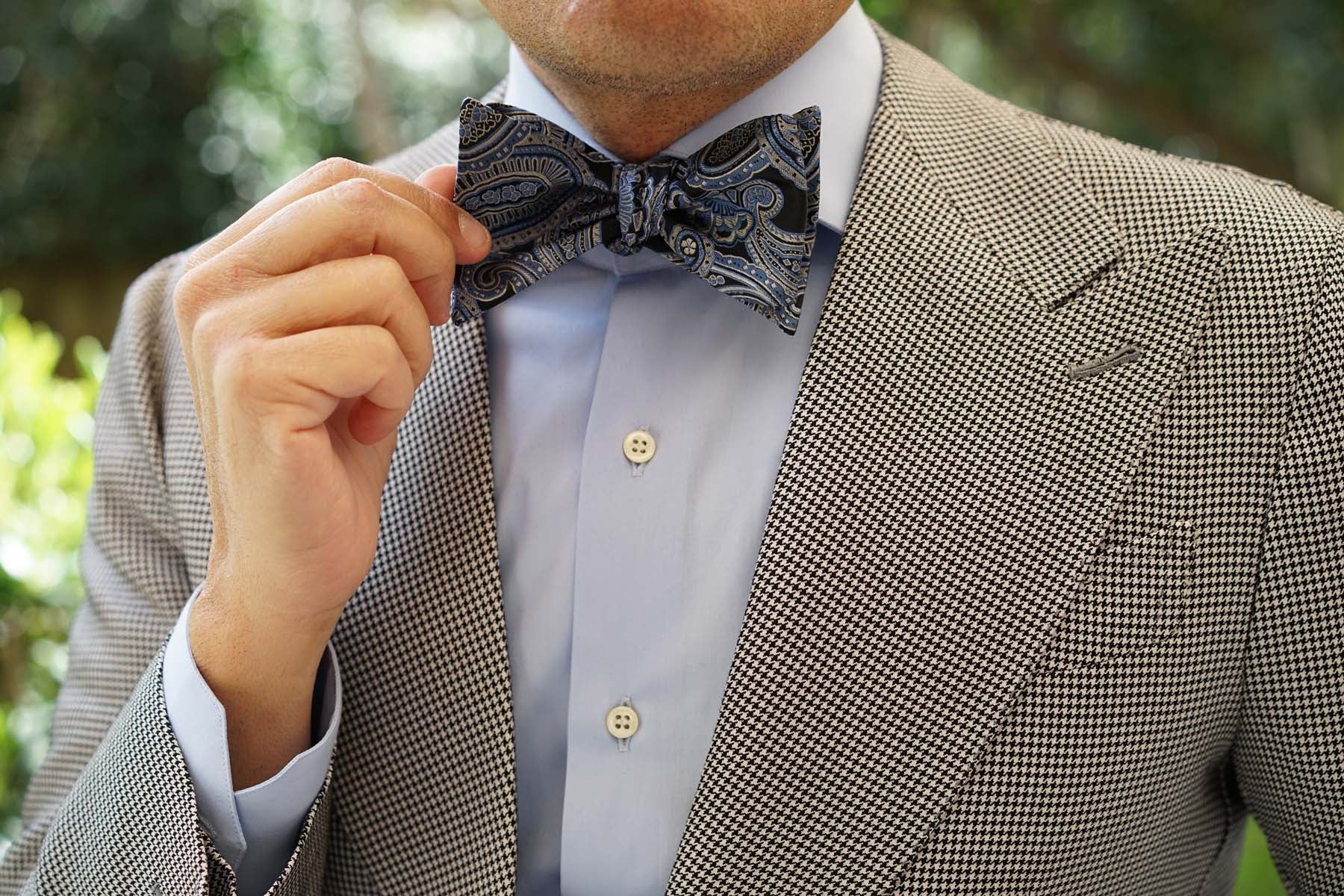 Paisley Blue - Bow Tie (Untied) - Image 9