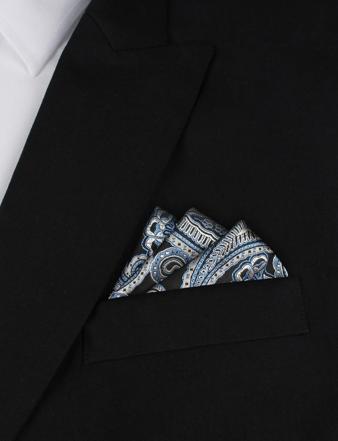 Paisley Blue - Pocket Square - Image 3