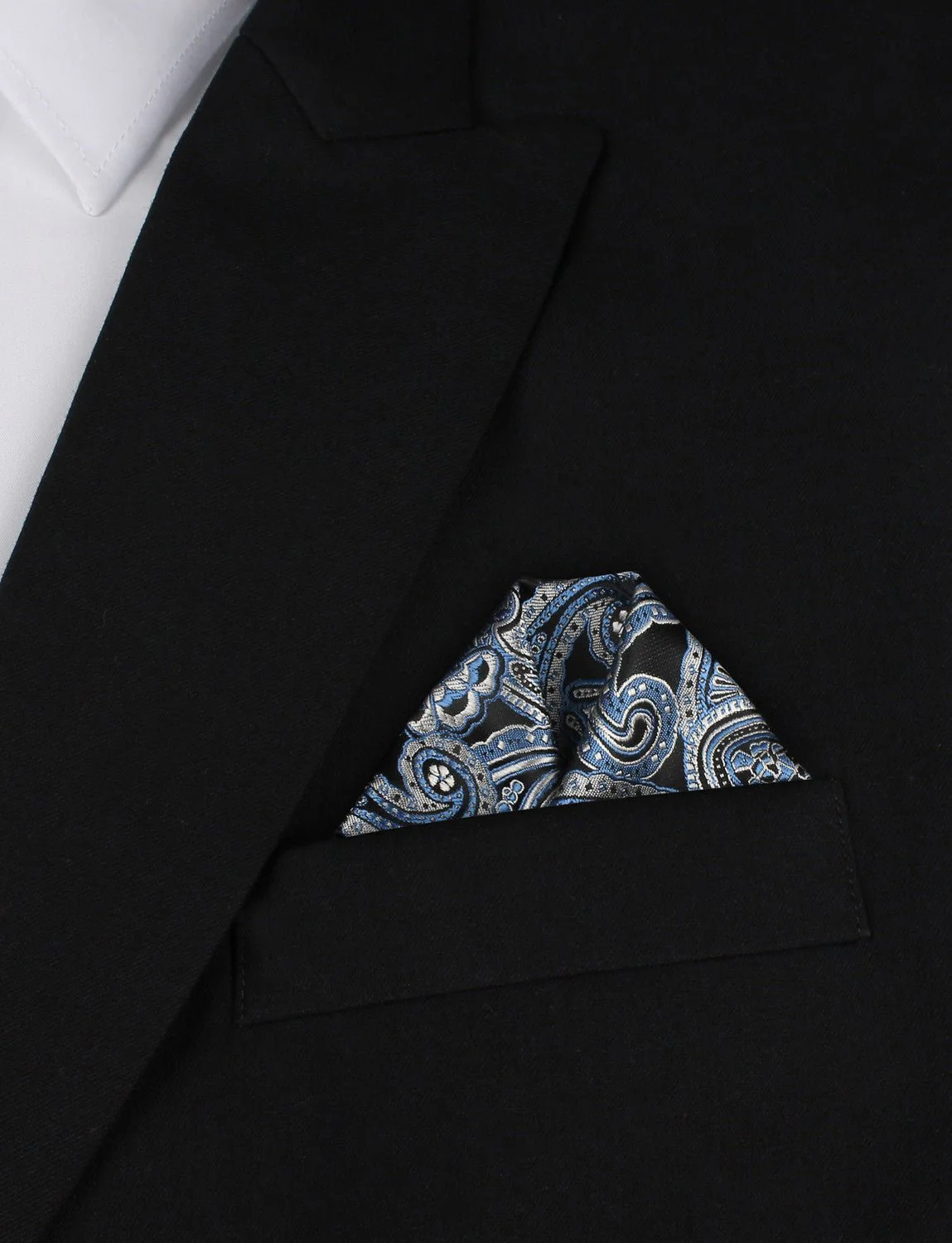 Paisley Blue - Pocket Square - Image 4