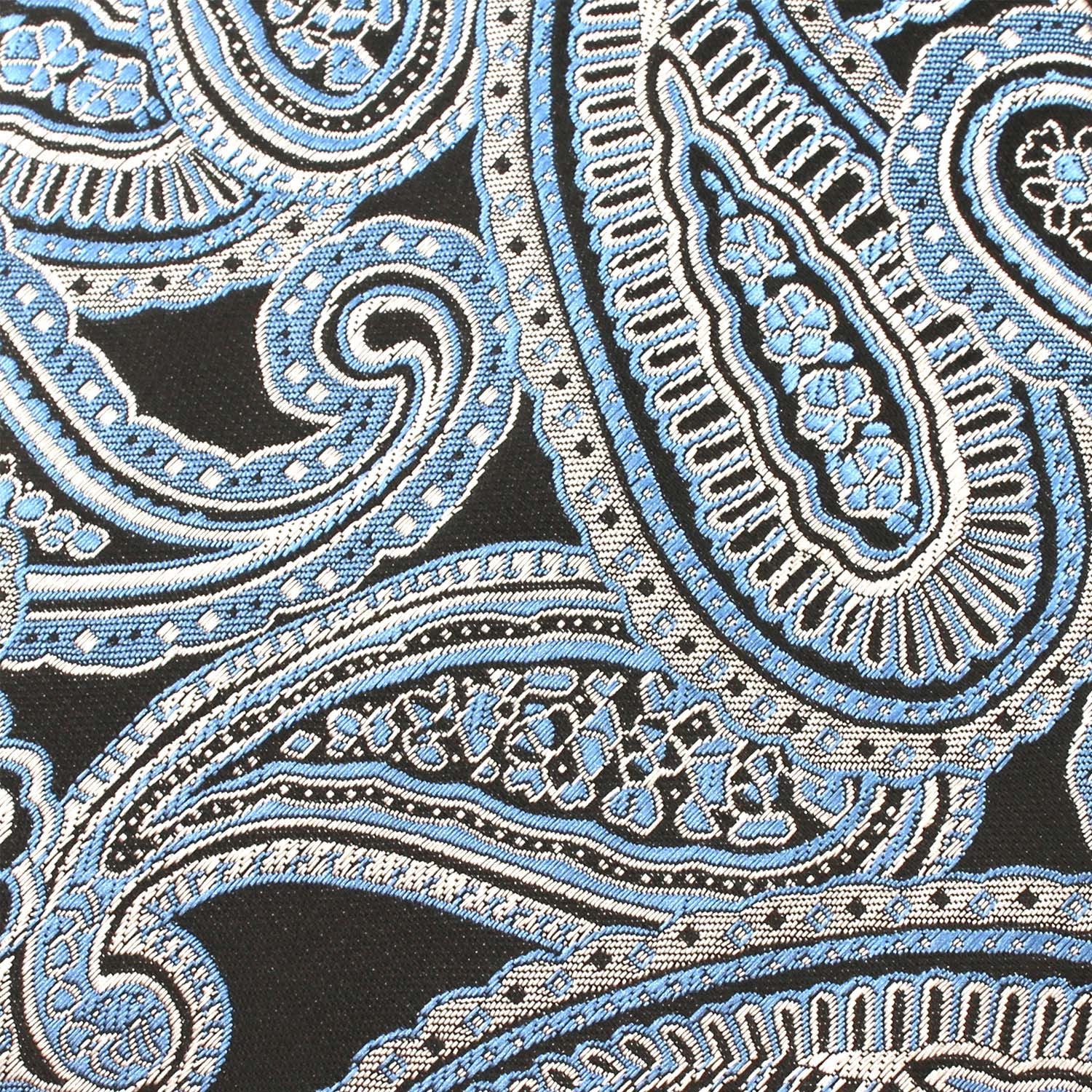 Paisley Blue Self Tie Diamond Tip Bow Tie - Image 5