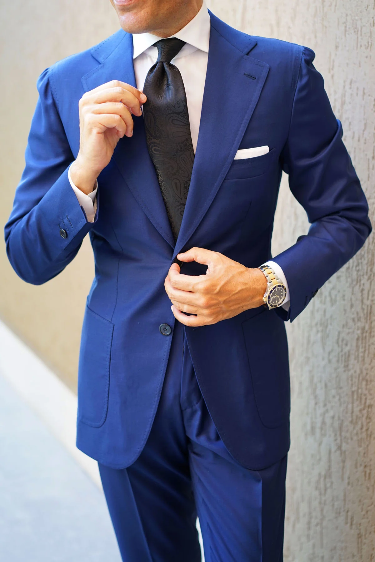 Paisley Midnight Black Necktie - Image 17