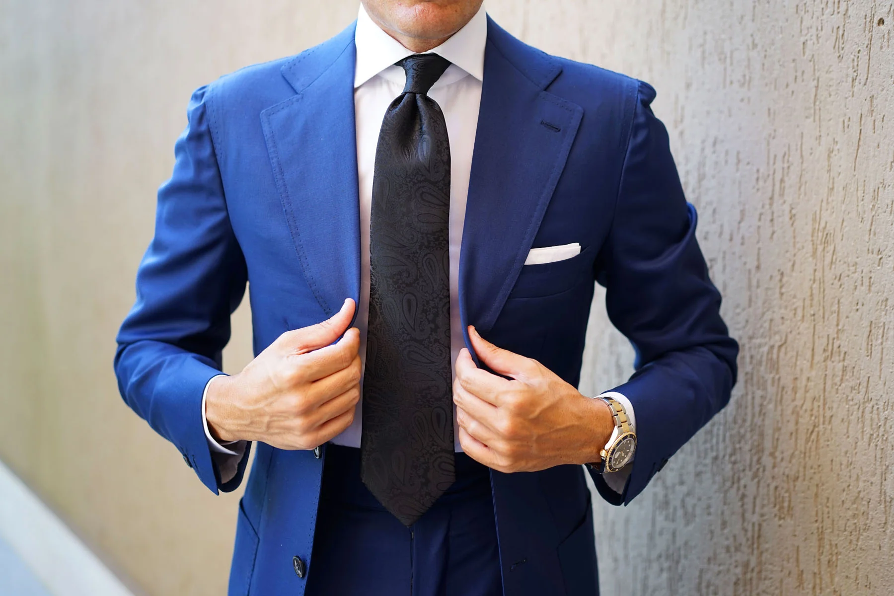 Paisley Midnight Black Necktie - Image 18
