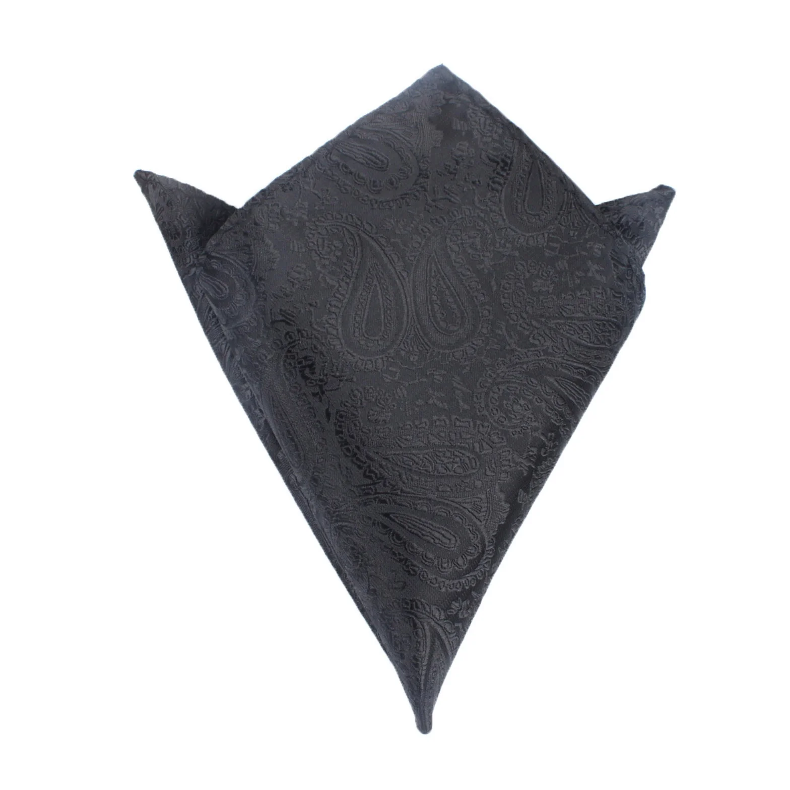 Paisley Midnight Black Pocket Square