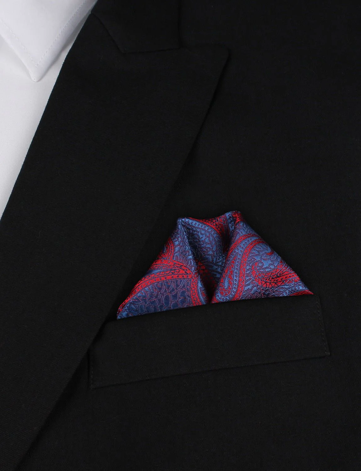 Paisley Purple and Red - Pocket Square - Image 4