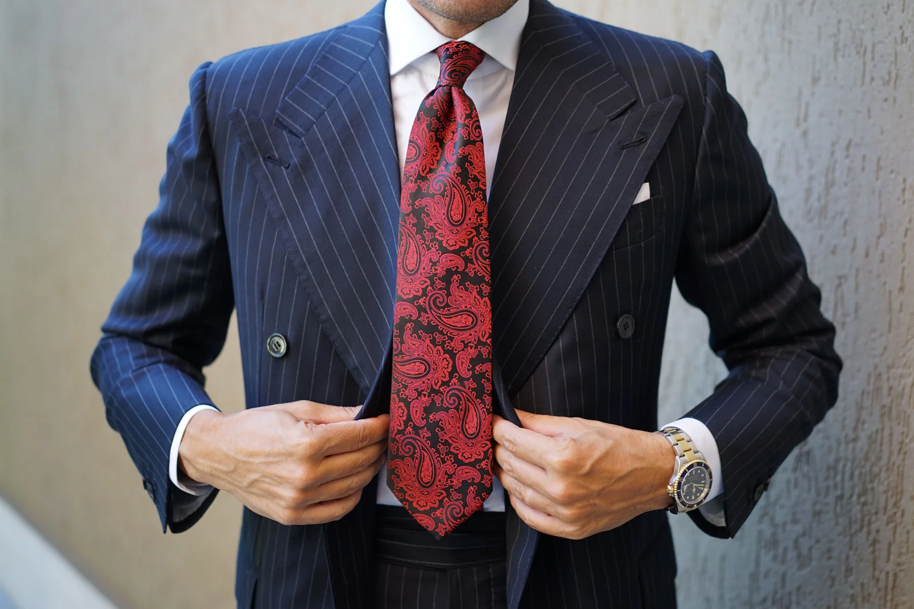 Paisley Red and Black Tie - Image 12