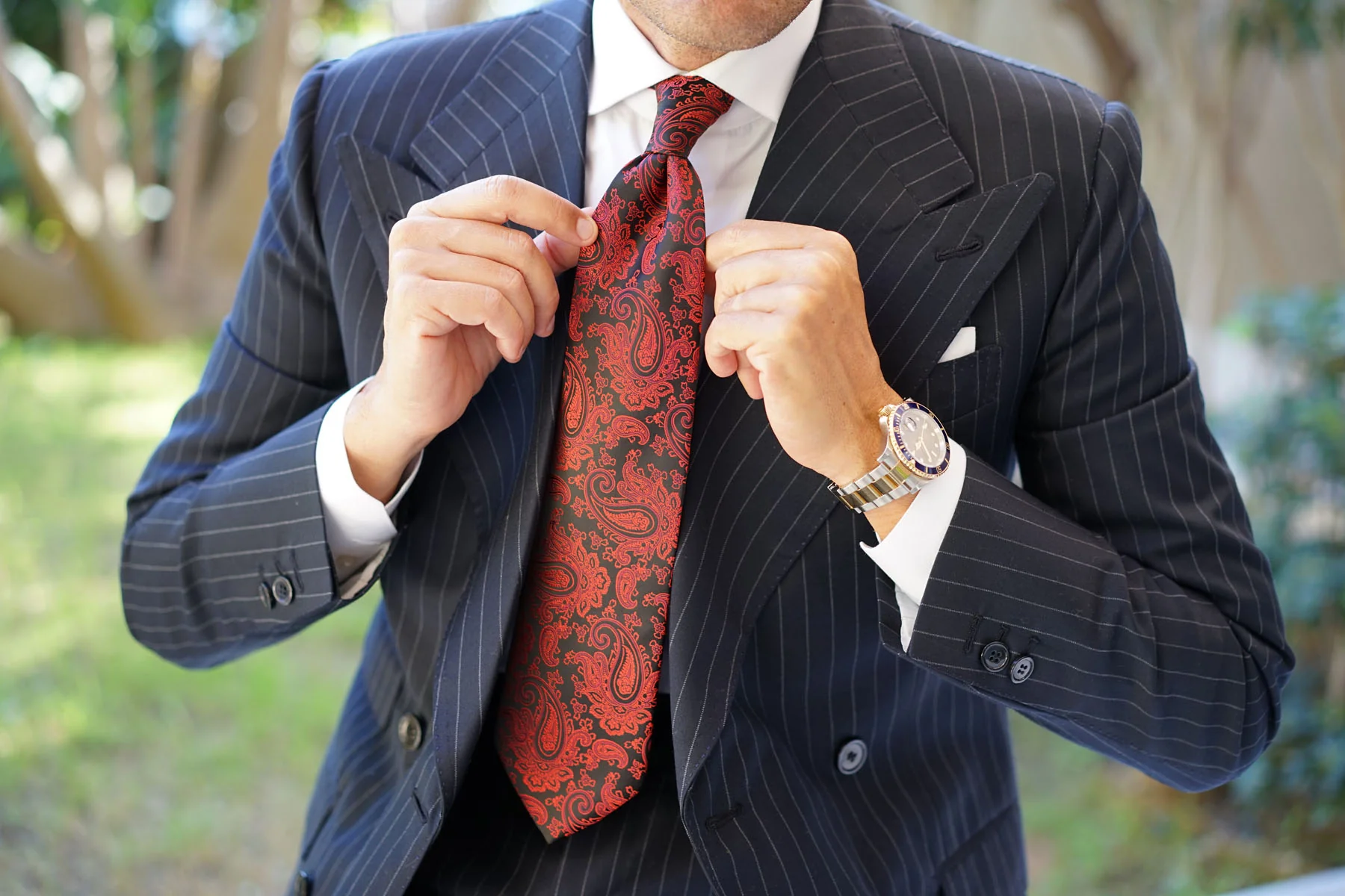 Paisley Red and Black Tie - Image 13