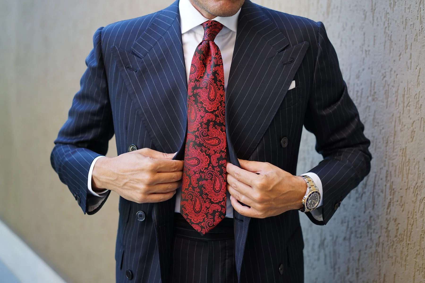 Paisley Red and Black Tie - Image 6