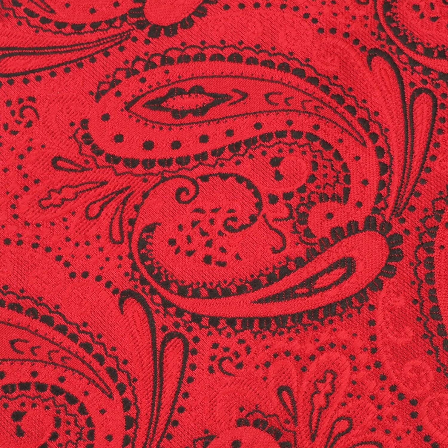Paisley Red Maroon with Black - Bow Tie (Untied) - Image 3