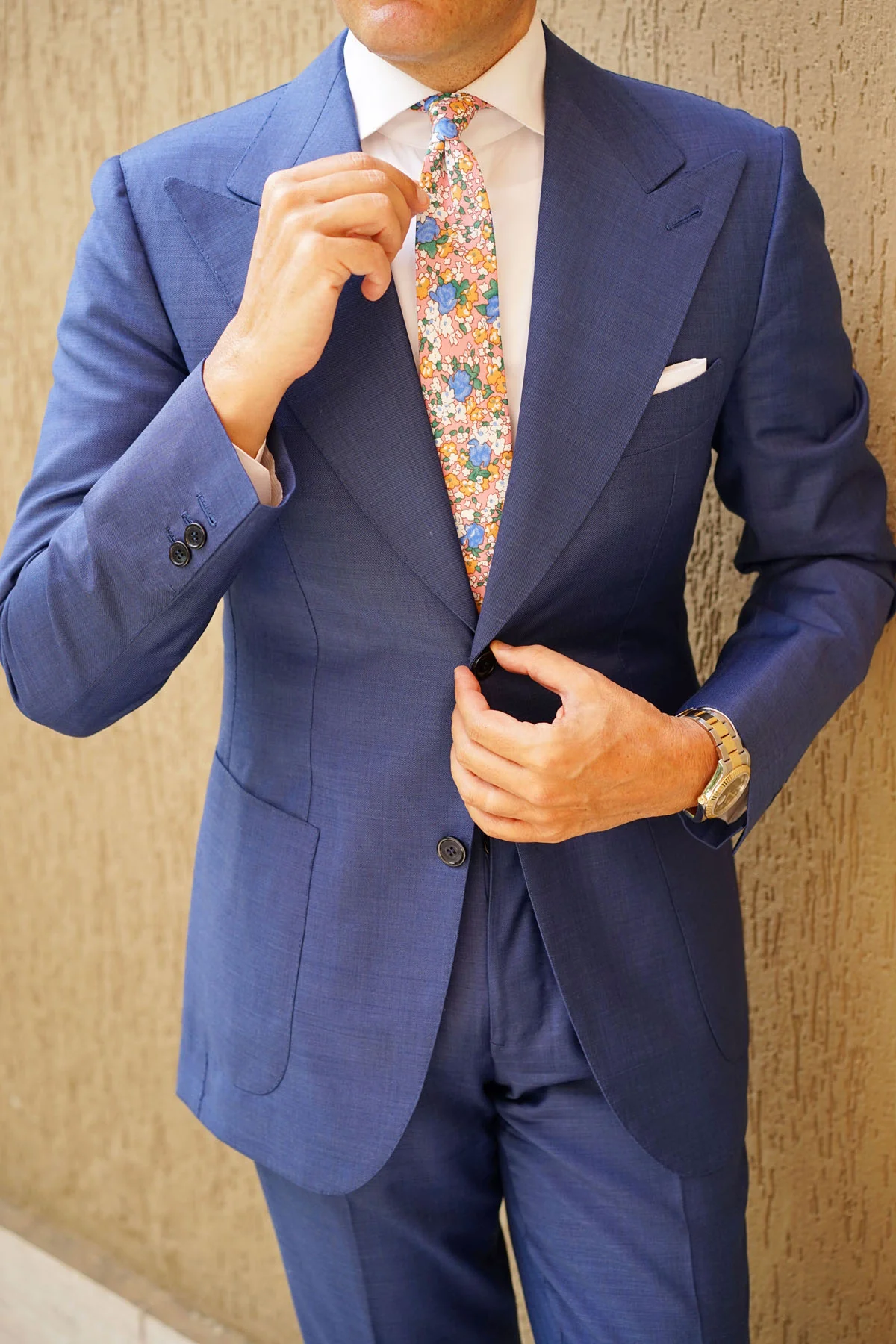 Panama Pink Floral Skinny Tie - Image 8