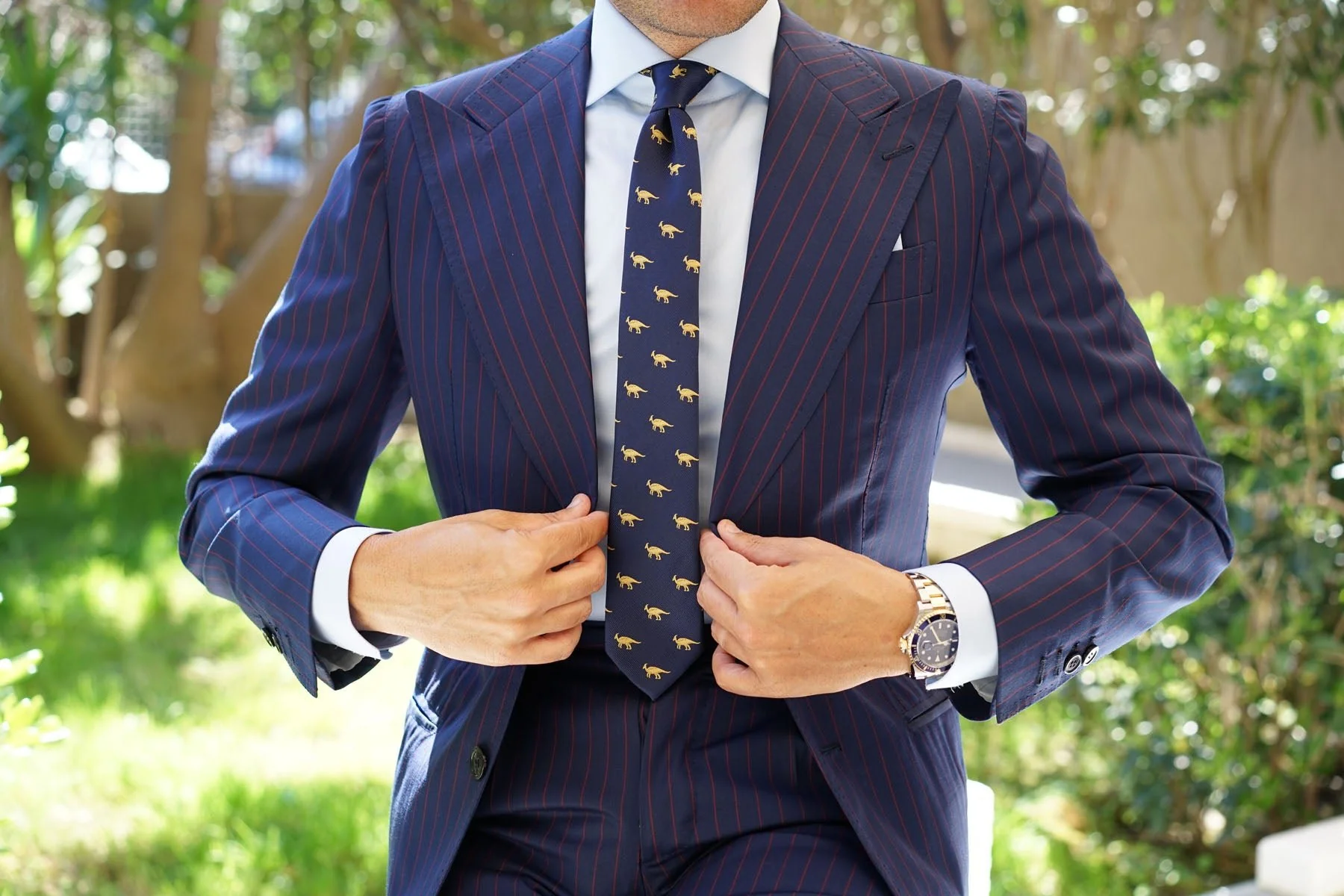 Parasaurolophus Dinosaurs Skinny Tie - Image 4