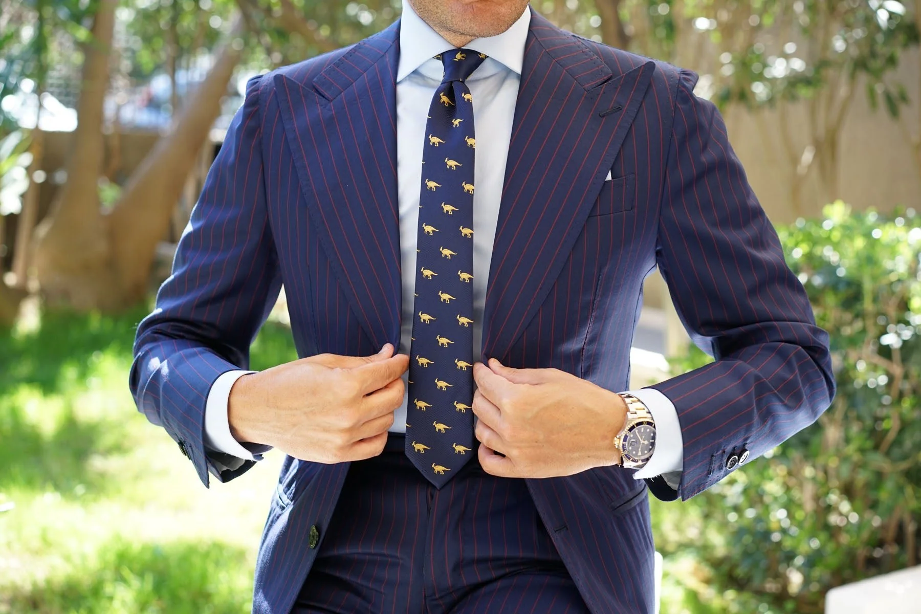 Parasaurolophus Dinosaurs Skinny Tie - Image 9