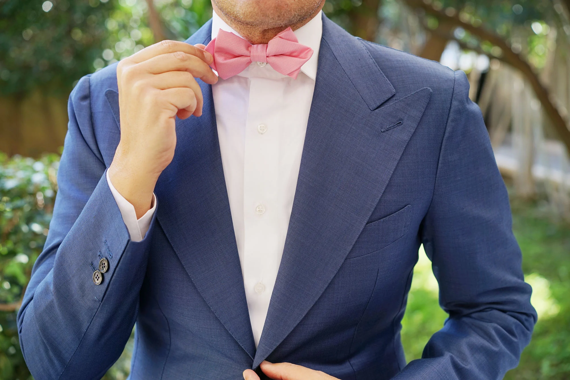 Pastel Pink Diamond Bow Tie - Image 5