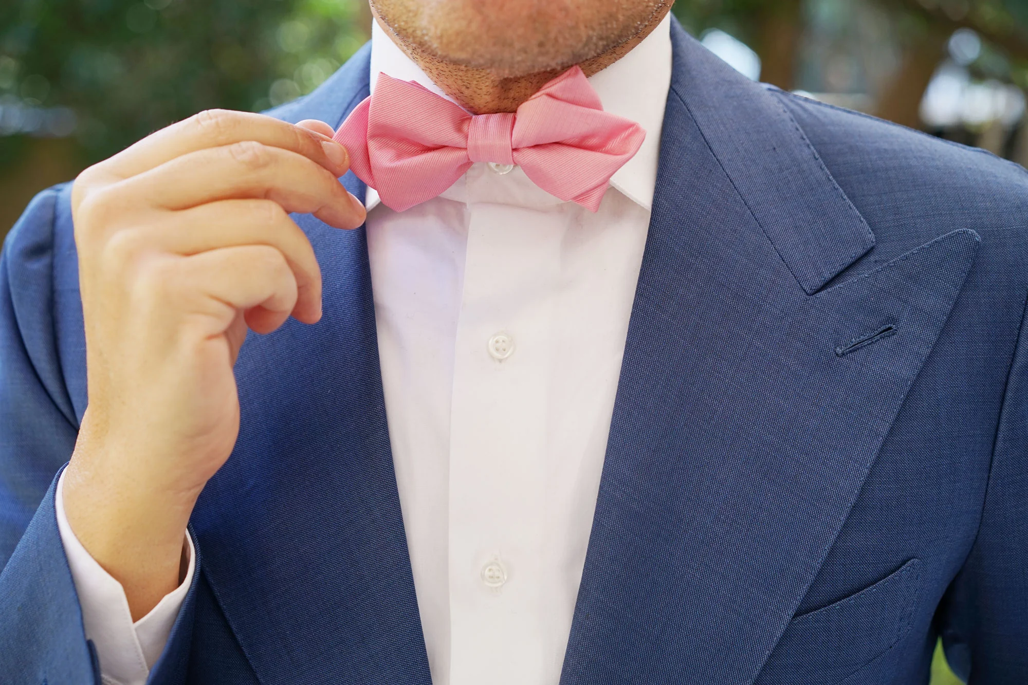Pastel Pink Diamond Bow Tie - Image 7