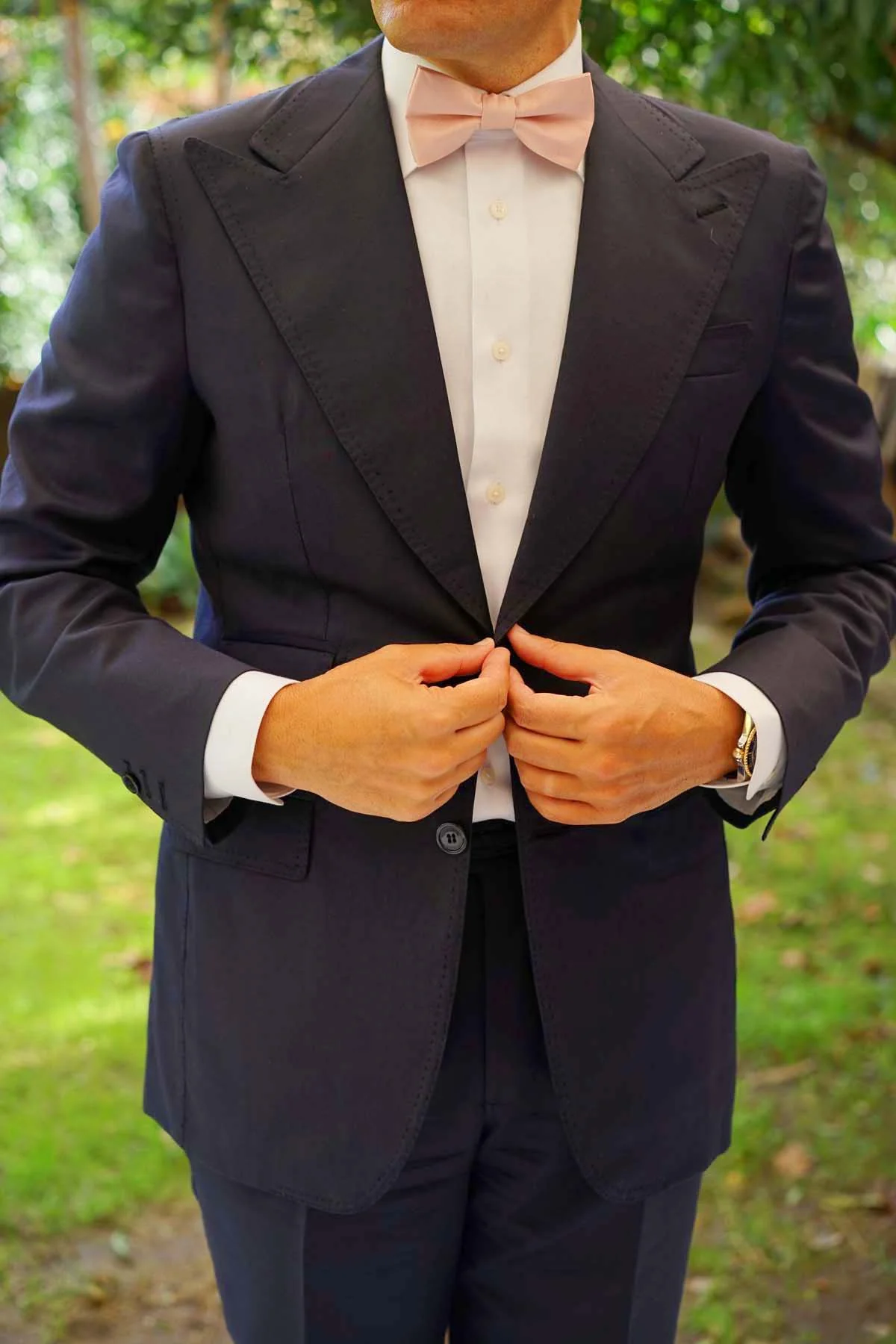 Peach Grain Bow Tie - Image 4