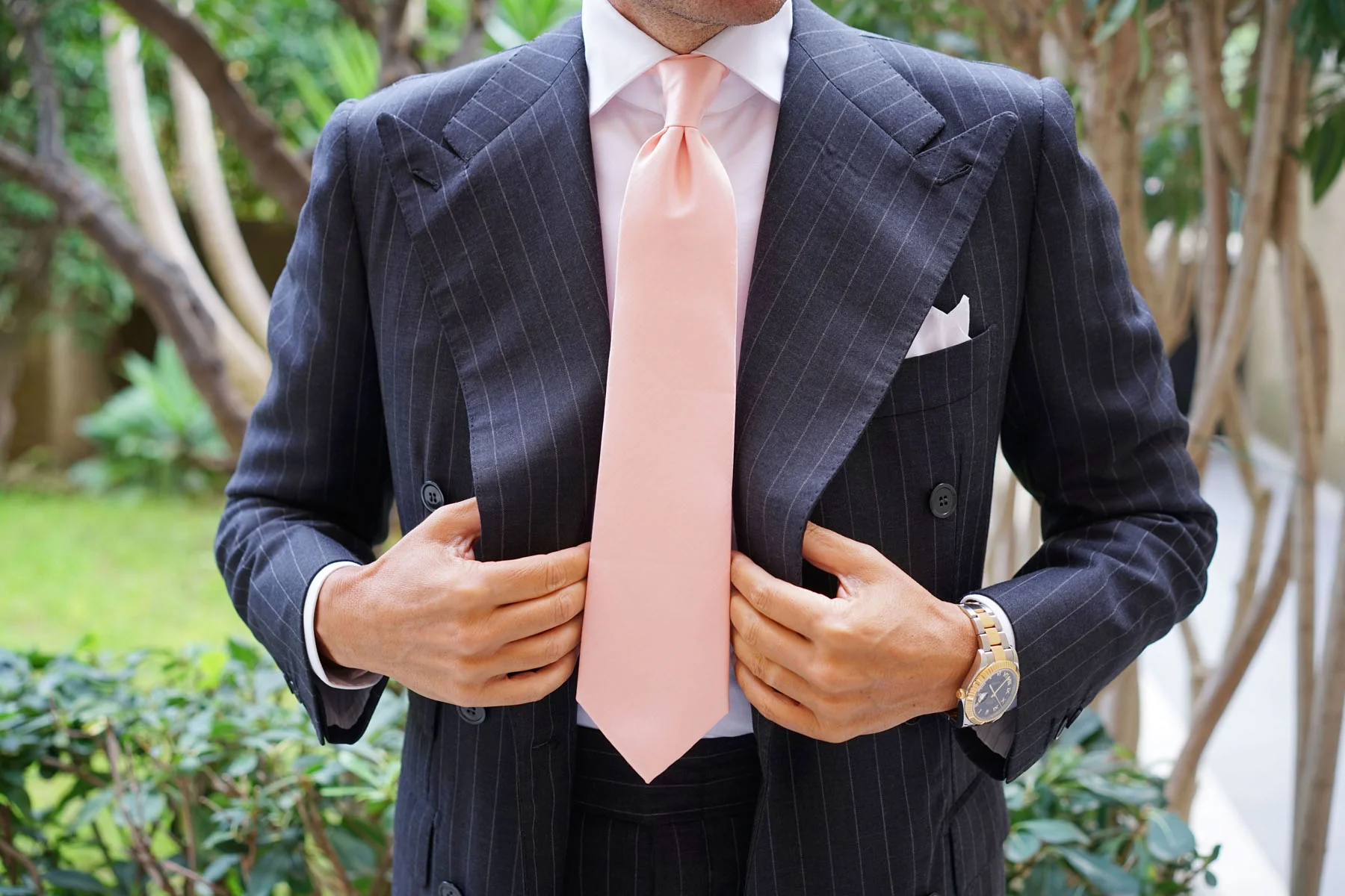 Peach Grain Necktie - Image 13