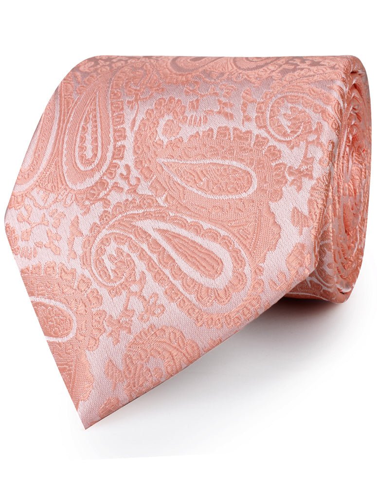 Peach Paisley Necktie - Image 2