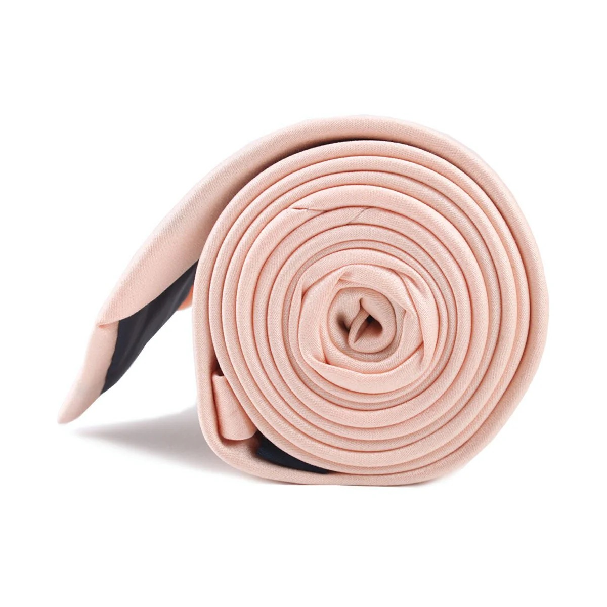Peach Satin Skinny Tie - Image 3