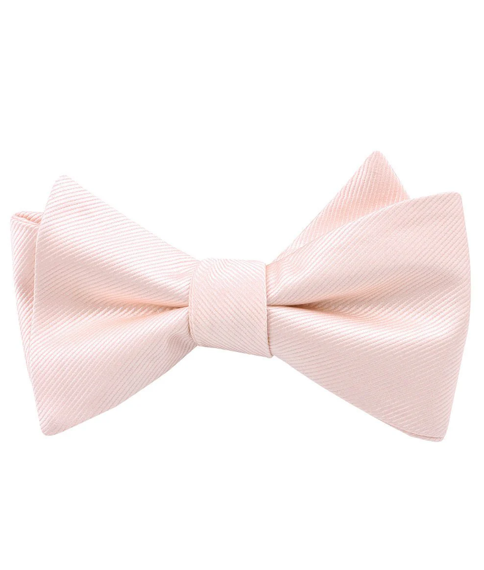 Petal Pink Twill Self Bow Tie - Image 2