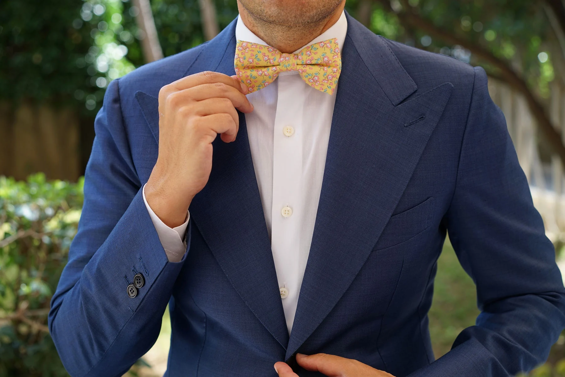 Phi Phi Yellow Floral Bow Tie - Image 5