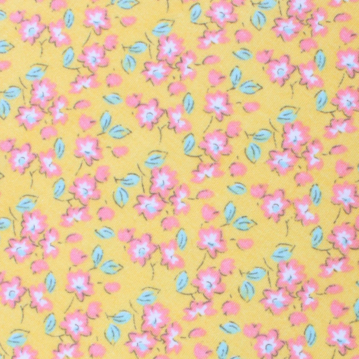 Phi Phi Yellow Floral Skinny Tie - Image 3